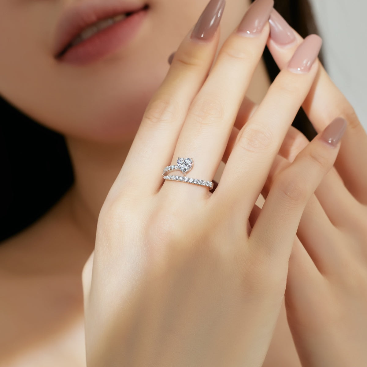 Infinity Love Heart Zircon Ring