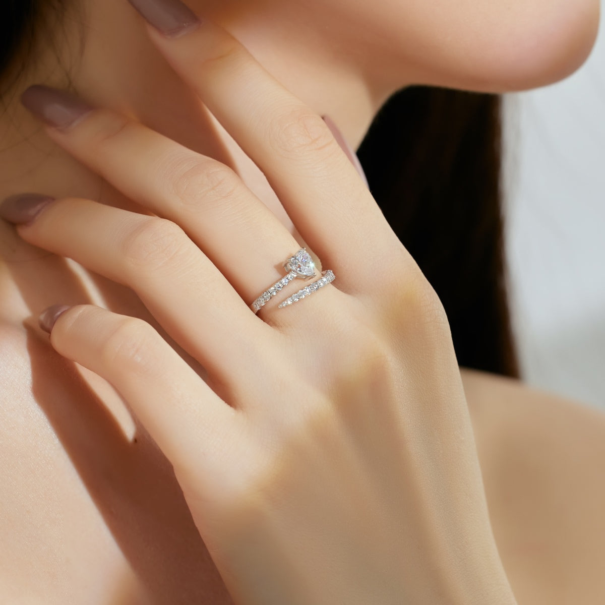 Infinity Love Heart Zircon Ring