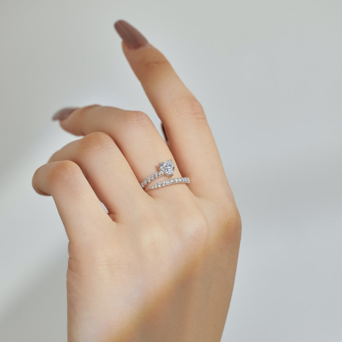 Infinity Love Heart Zircon Ring