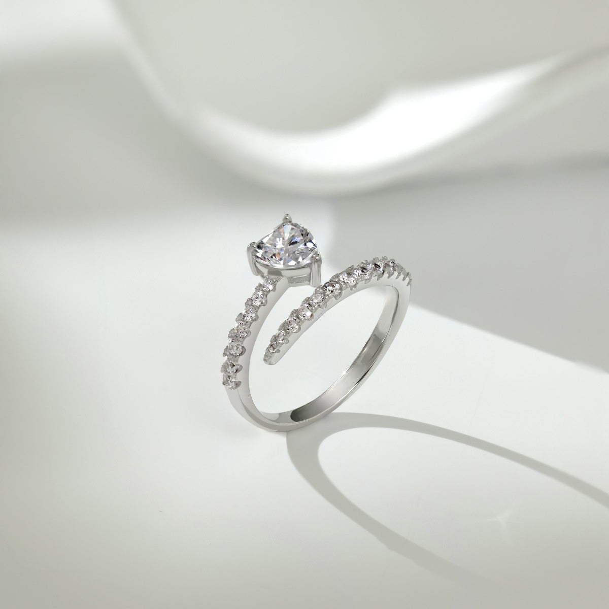 Infinity Love Heart Zircon Ring